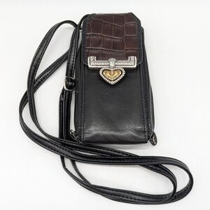 Brighton Black Brown Silver Gold Small Crossbody Bag